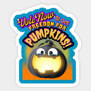 Freedom for pumpkins Vote 5 Sticker